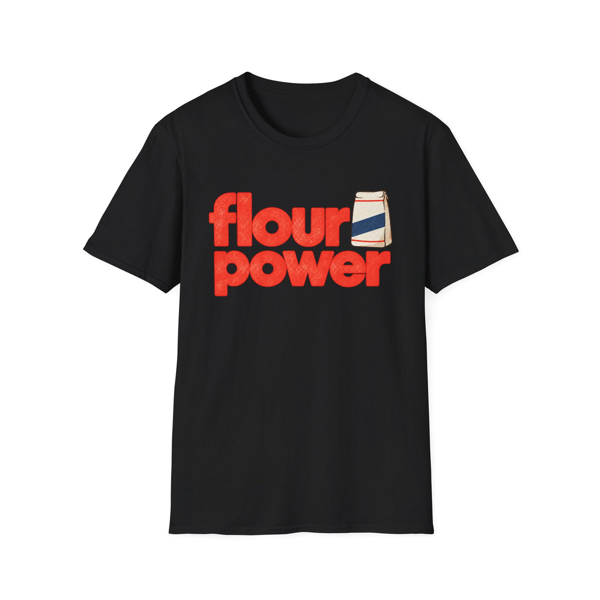 Flour Power, Red & Blue T-Shirt
