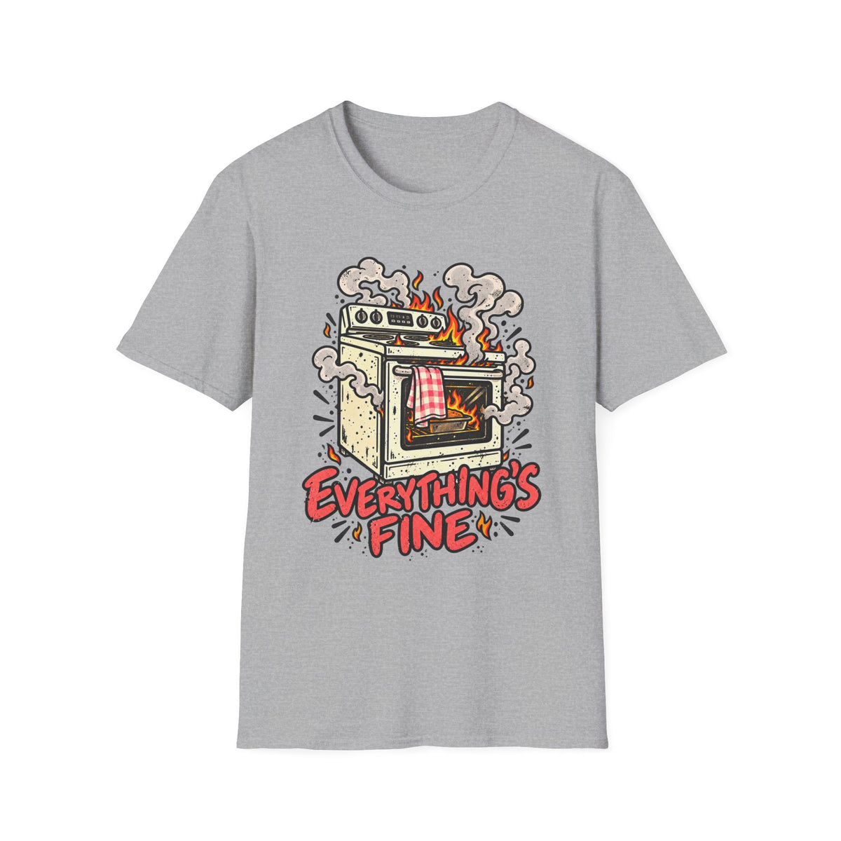 Everything's Fine, Red & Orange T-Shirt