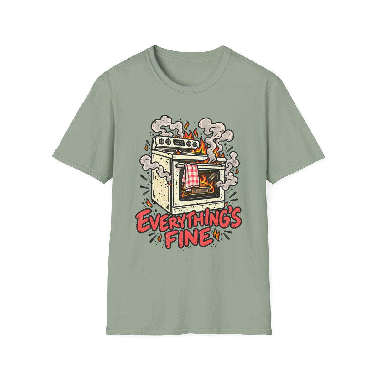 Everything's Fine, Red & Orange T-Shirt