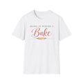 Home is Where I Bake, Green & Pink T-Shirt