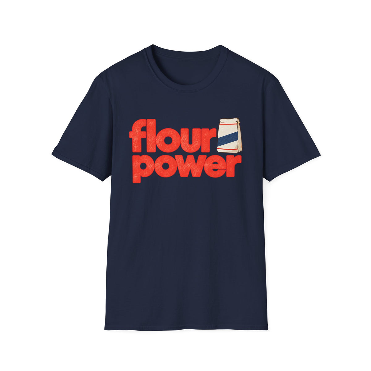 Flour Power, Red & Blue T-Shirt