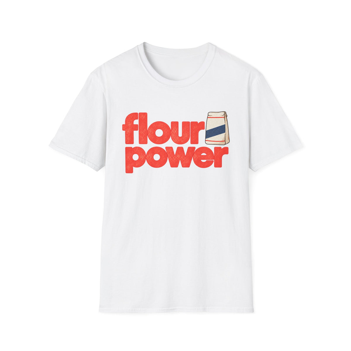 Flour Power, Red & Blue T-Shirt