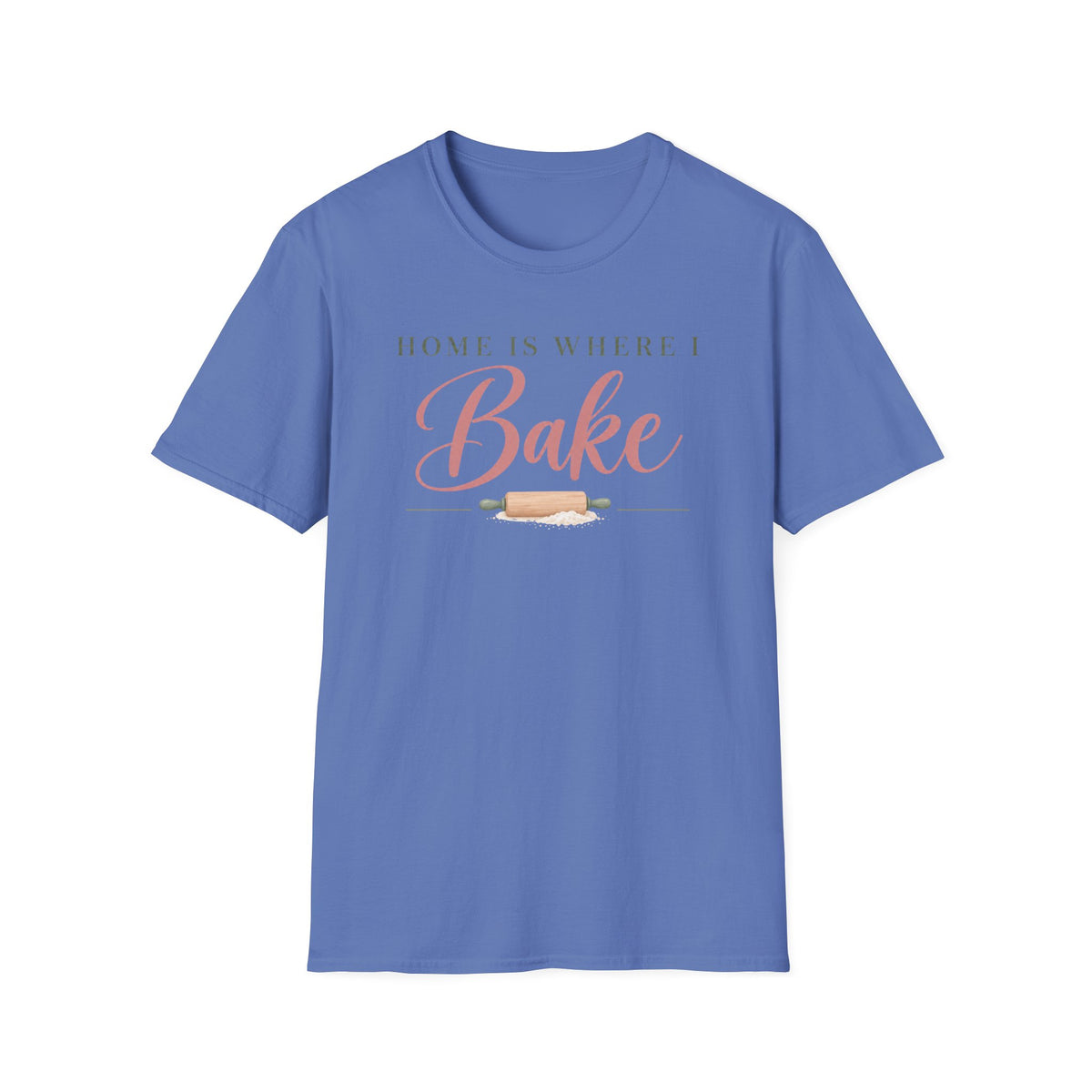 Home is Where I Bake, Green & Pink T-Shirt