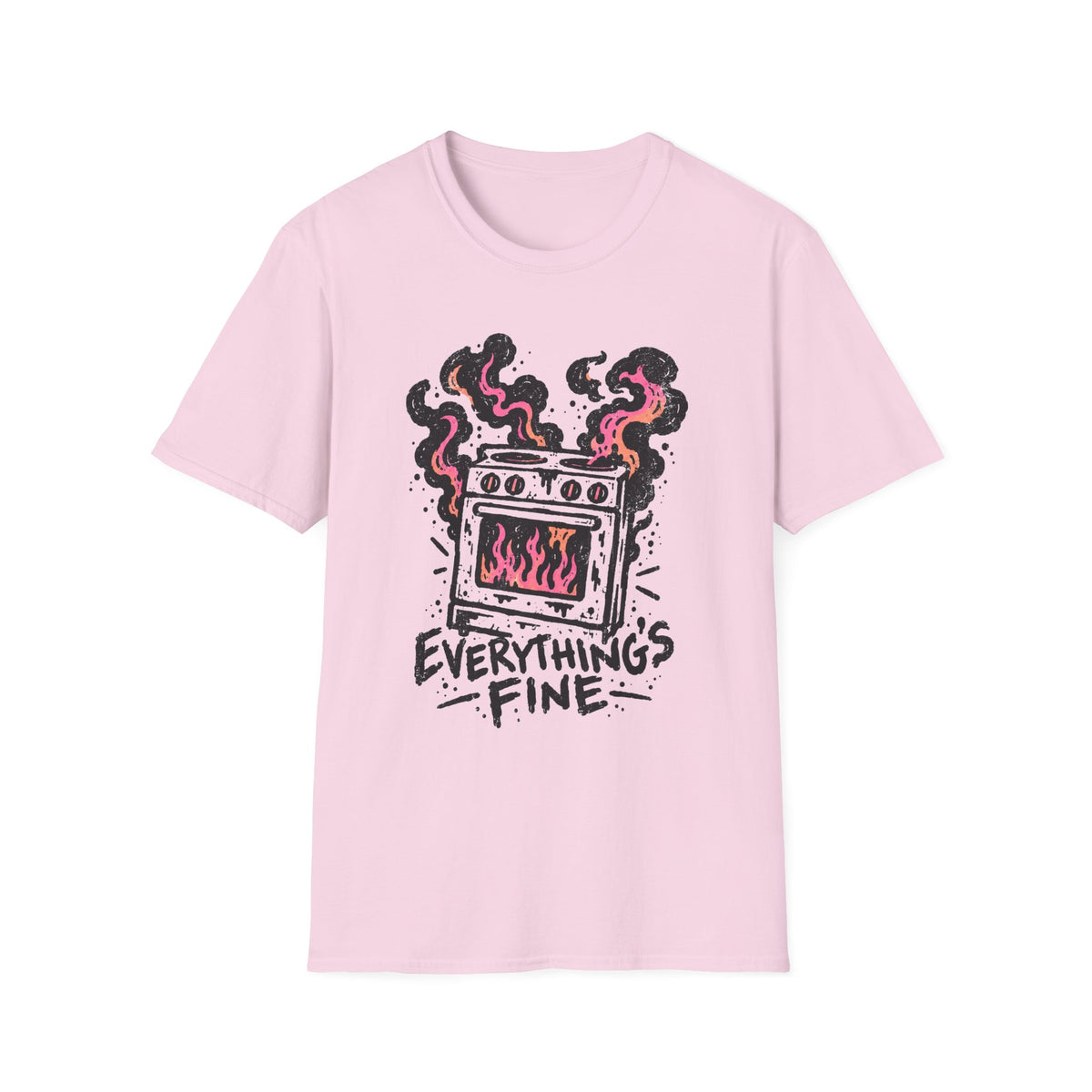 Everything's Fine, Black & Pink T-Shirt