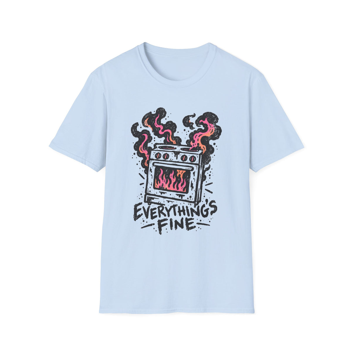 Everything's Fine, Black & Pink T-Shirt