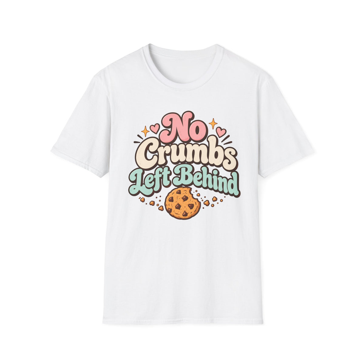 No Crumbs Left Behind, Pink & Green T-Shirt