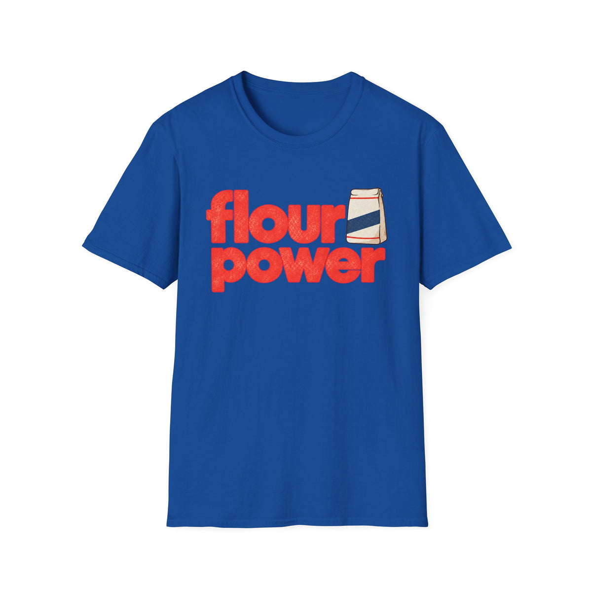Flour Power, Red & Blue T-Shirt