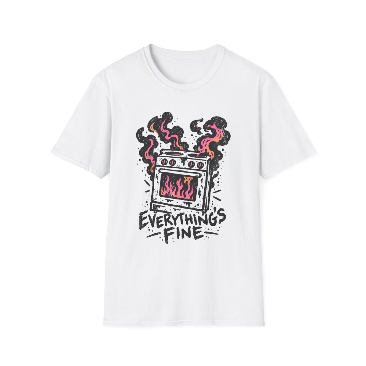 Everything's Fine, Black & Pink T-Shirt
