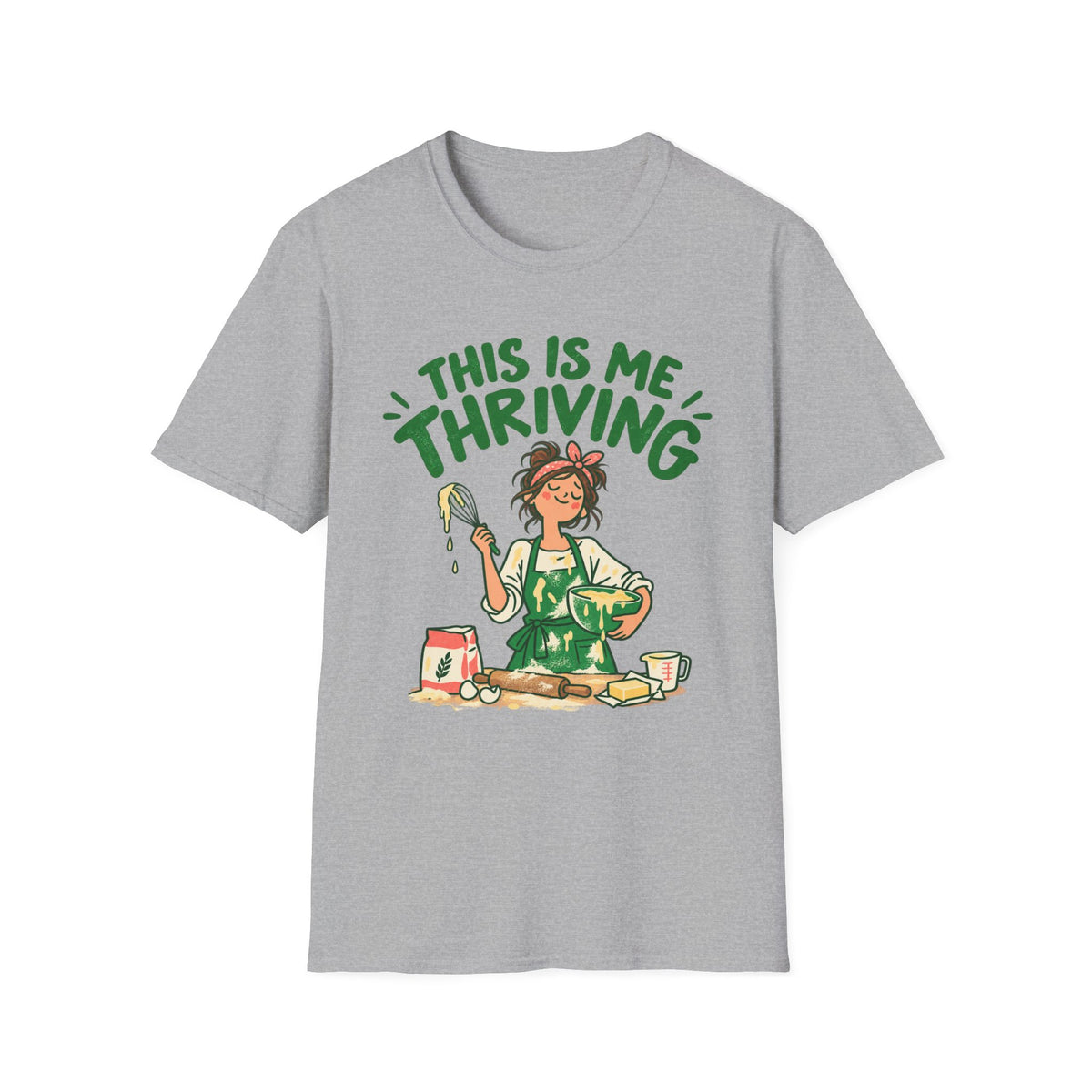This is Me Thriving, Green & Cream T-Shirt