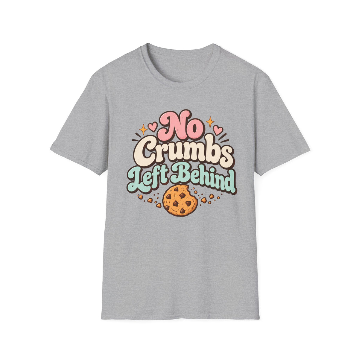 No Crumbs Left Behind, Pink & Green T-Shirt