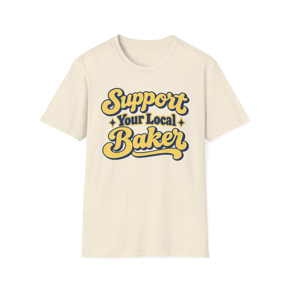 Support Your Local Baker, Blue & Yellow T-Shirt