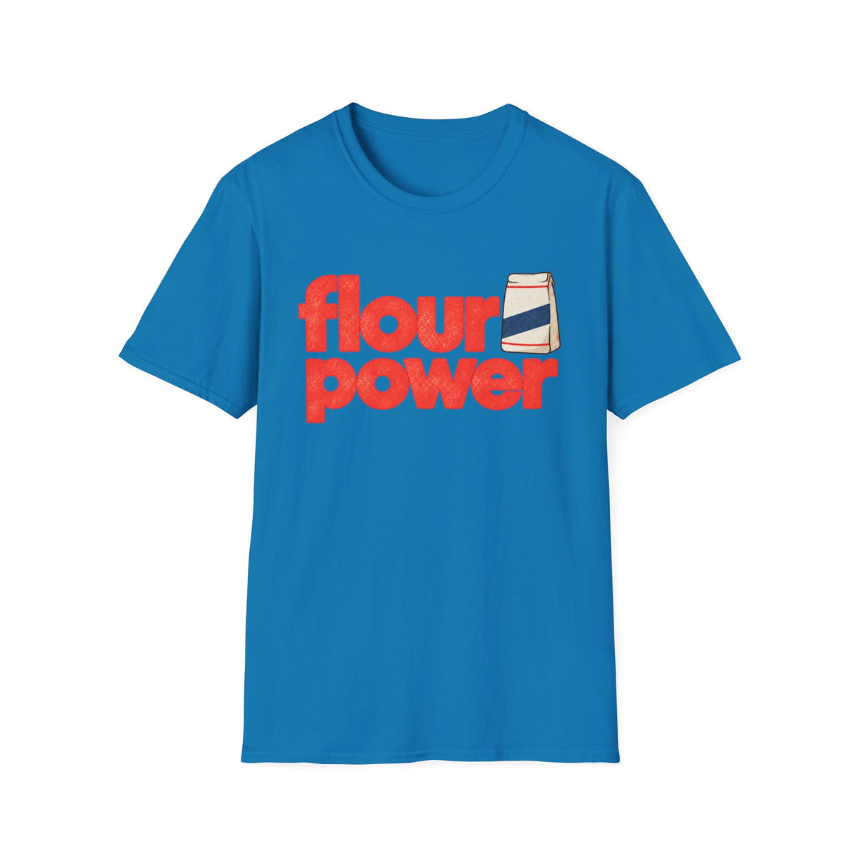 Flour Power, Red & Blue T-Shirt