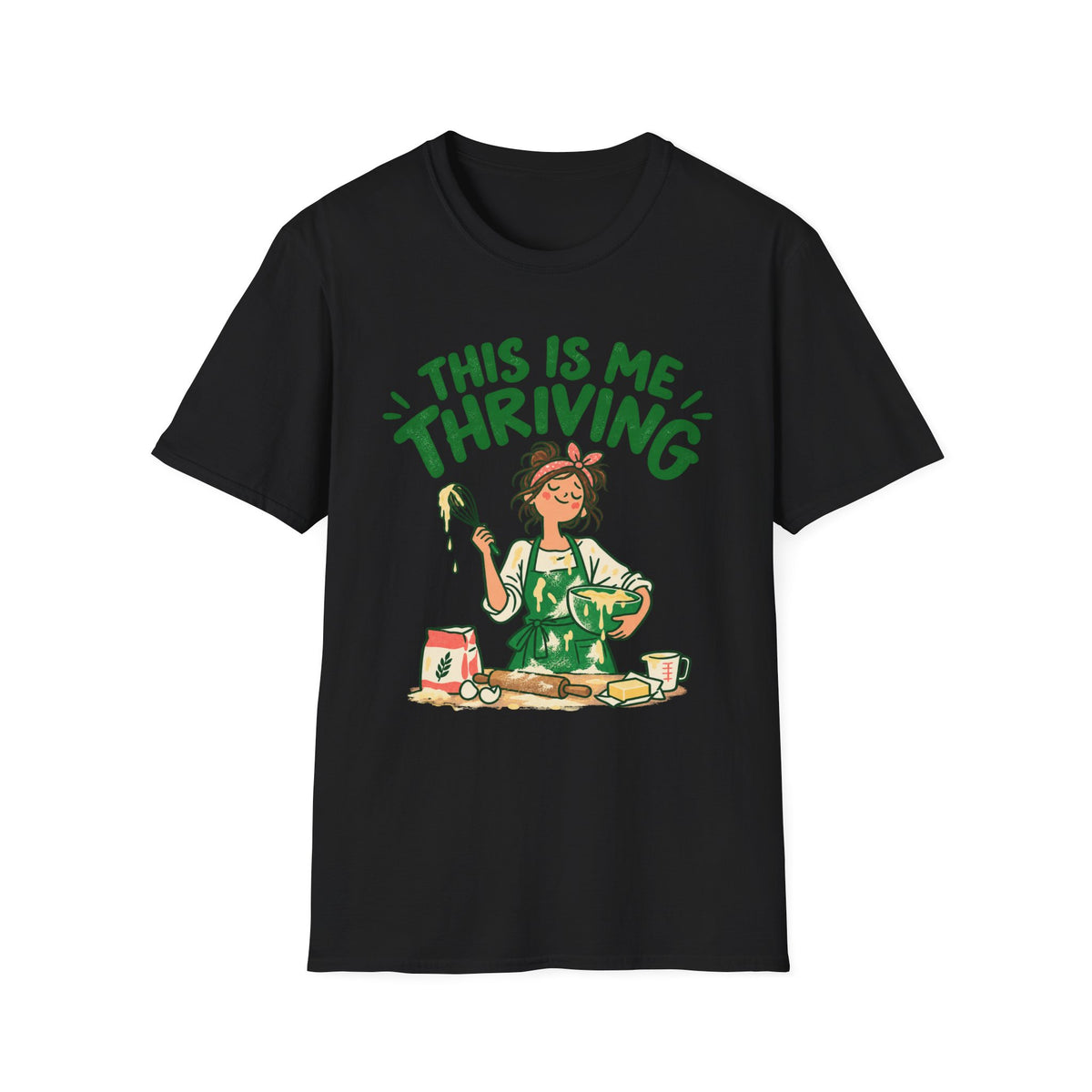 This is Me Thriving, Green & Cream T-Shirt