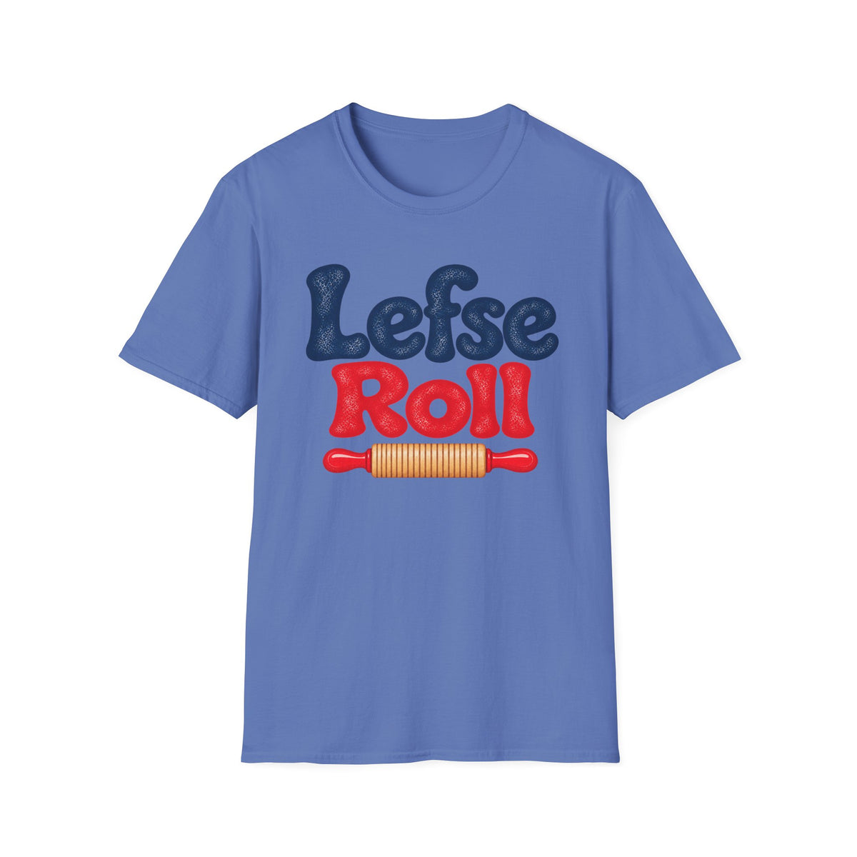 Lefse Roll, Blue & Red T-Shirt