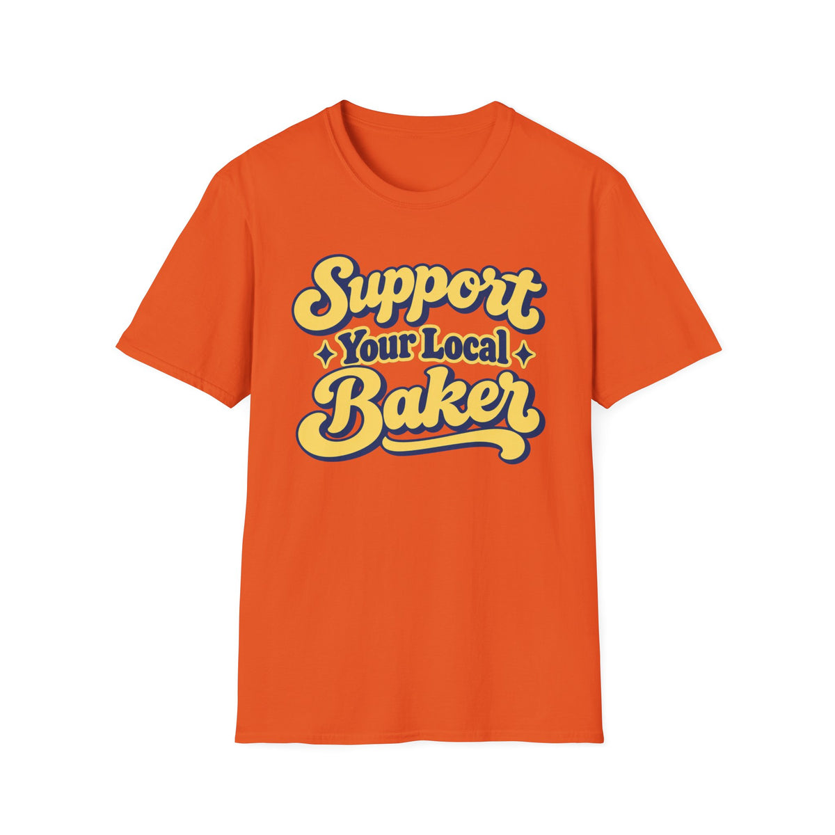 Support Your Local Baker, Blue & Yellow T-Shirt