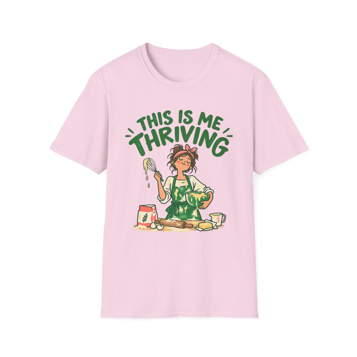 This is Me Thriving, Green & Cream T-Shirt
